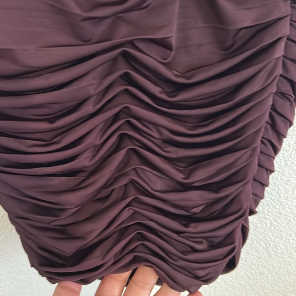 Express Deep Purple Ruched Bodysuit‎ - Picture 6 of 8